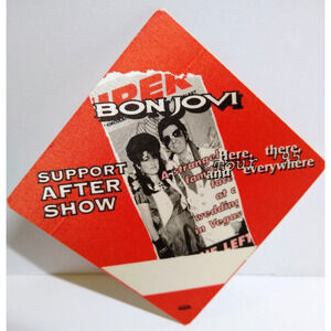 Bon Jovi Backstage Pass Original 1995 Original Here There and Everywhere Red